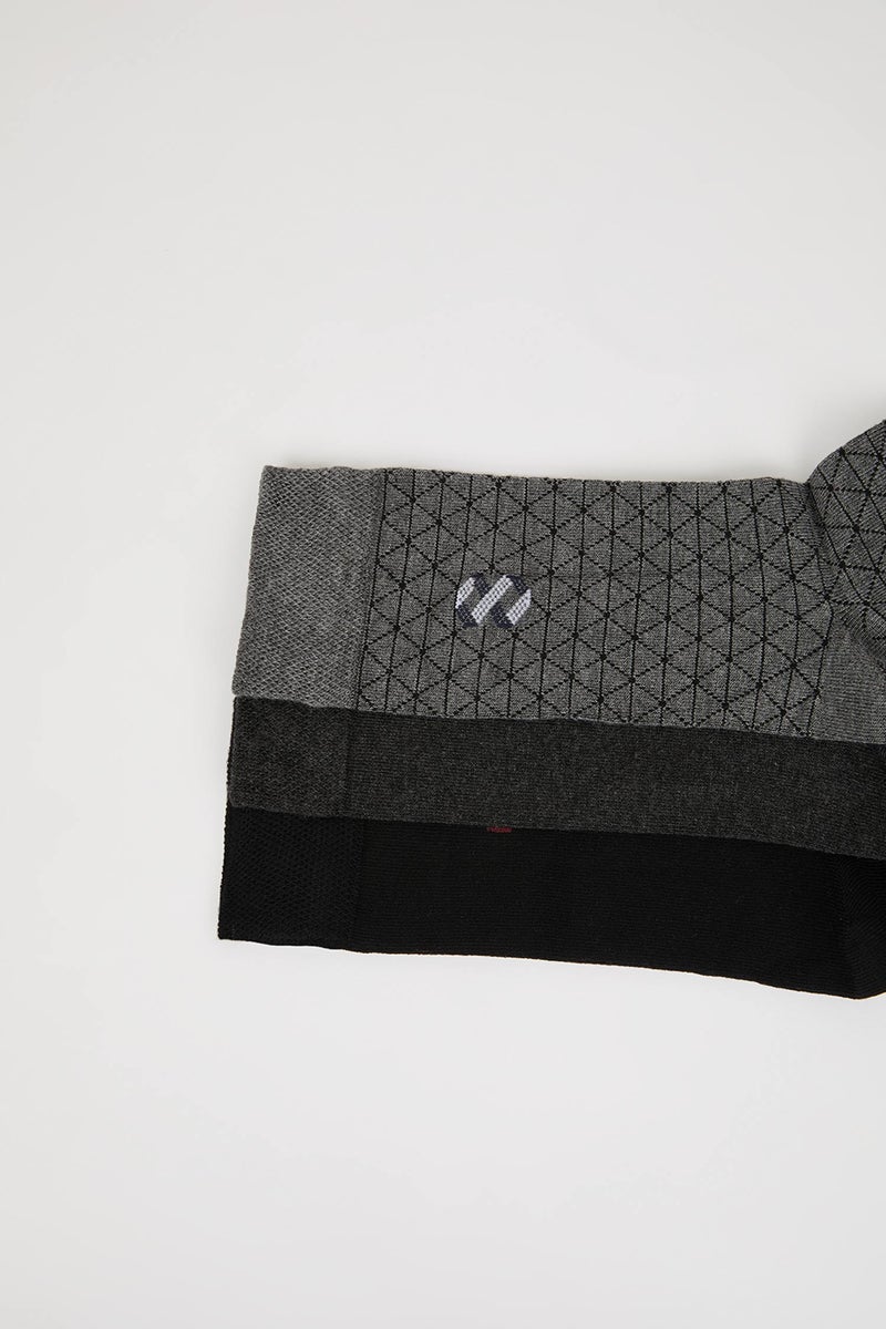 DeFacto Multicolour Man Man Seamless 3 Piece Bamboo Long Socks Casual - Image 5